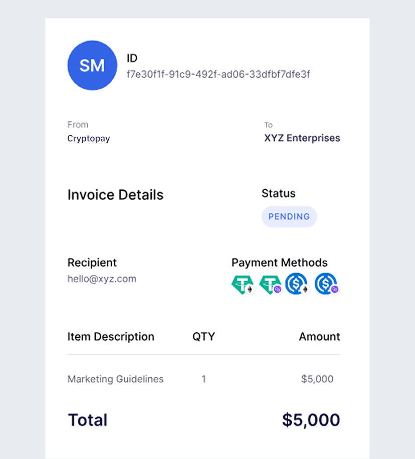 Create Invoice Interface