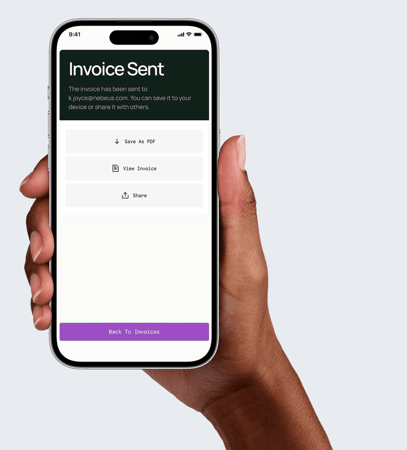 Send Invoice Interface
